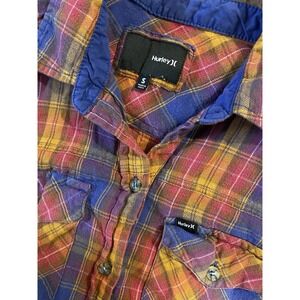 Hurley Men's Button Up Long Sleeve Flannel Small‎